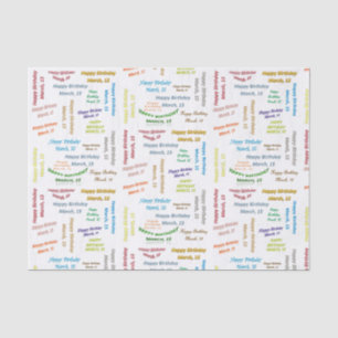 Papier Mousseline Mars, 15 Anniversaire Tissue Paper