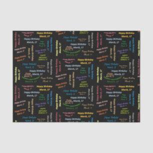 Papier Mousseline Mars, 17 Anniversaire Tissue Paper