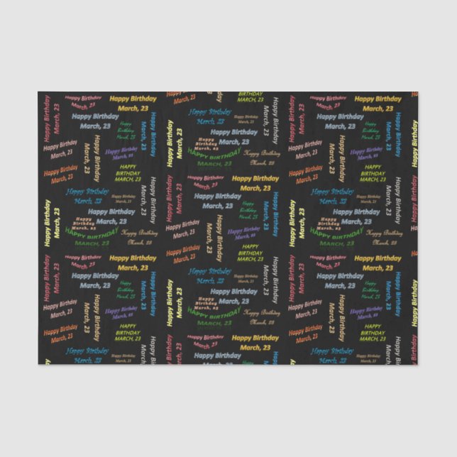 Papier Mousseline Mars, 23 Anniversaire Tissue Paper (Recto)