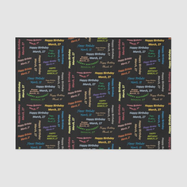 Papier Mousseline Mars, 27 Anniversaire Tissue Paper (Recto)