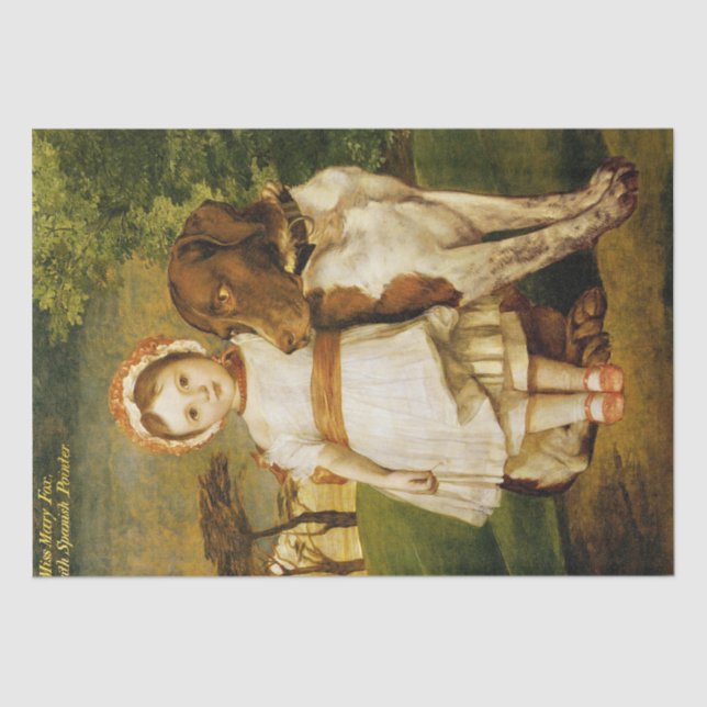 Papier Mousseline Mary Fox Avec Son Chien Pointeur Espagnol (G.F. Wa (Recto)