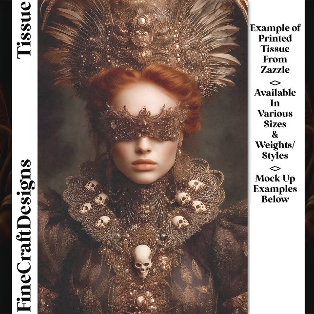 Papier Mousseline Mascarade gothique masquée femme DU1 Découpage (Créateur téléchargé)