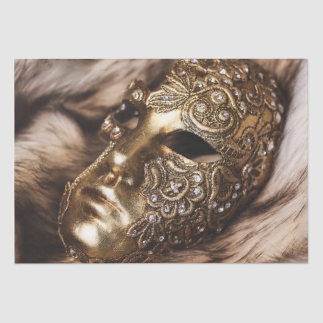 Papier Mousseline Mascarade Mascarnaval Masque Costume 17 Découpage (Recto)