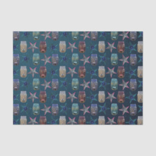 Papier Mousseline Mason Jars et Bohemian Stars Motif