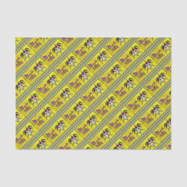 Papier Mousseline Masque de bouffon Mardi Gras Arlequin (Recto)