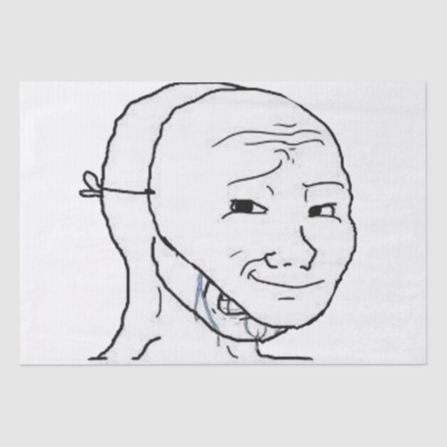 Papier Mousseline masque souriant (Recto)