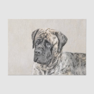 Papier Mousseline Mastiff anglais (Brindle) Peinture - Chien Art