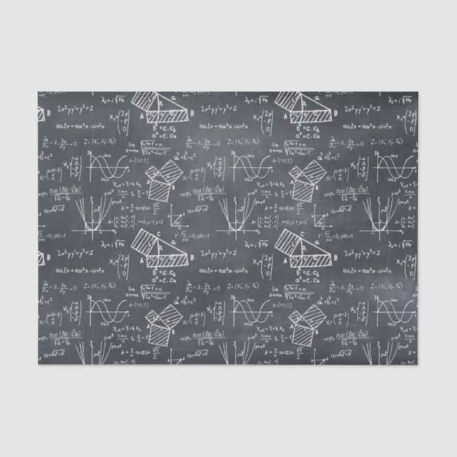 Papier Mousseline Math Physics sur Blackboard Geegy Cadeau pour ense (Recto)