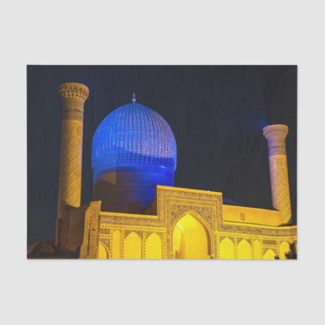 Papier Mousseline Mausoleum of Amir Timur - Samarkand, Uzbekistan (Recto)