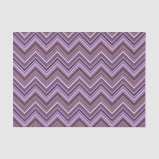 Papier Mousseline Mauve zigzag stripes (Recto)