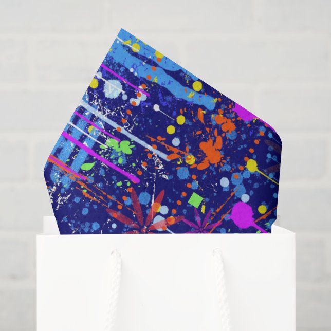 Papier Mousseline Maximalisme Abstrait : Grande Roue la Nuit (Sac cadeau)