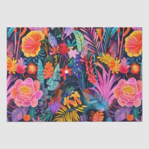 Papier Mousseline Maximalisme floral Fleur brillante