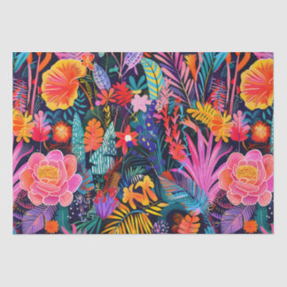 Papier Mousseline Maximalisme floral Fleur brillante