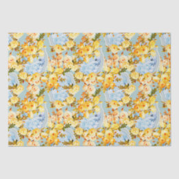 Papier Mousseline Médaillons et Roses