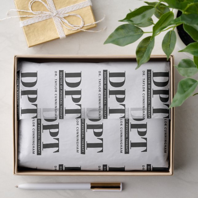 Papier Mousseline Médecin DPT moderne personnalisé de thérapie physi (Cadeau)