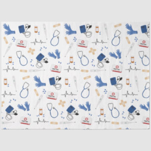 Papier Mousseline Médecin Médicale moderne Motif infirmière