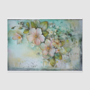 Papier Mousseline Média mixte Turquoise souple