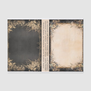 Papier Mousseline Médias mixtes Artiste Junk Journal Dark Gothic
