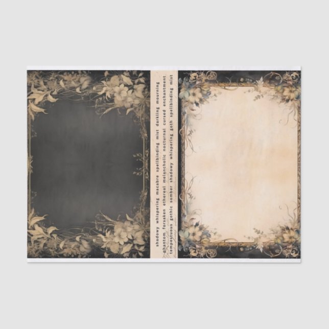 Papier Mousseline Médias mixtes Artiste Junk Journal Dark Gothic (Recto)