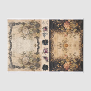 Papier Mousseline Médias mixtes Artiste Junk Journal Dark Gothic