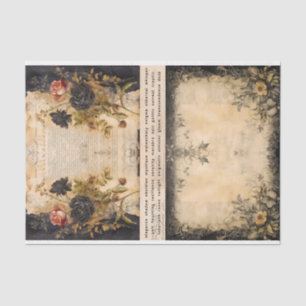 Papier Mousseline Médias mixtes Artiste Junk Journal Dark Gothic