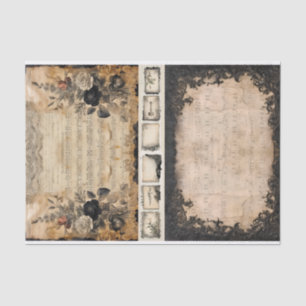 Papier Mousseline Médias mixtes Artiste Junk Journal Dark Gothic