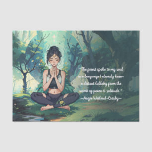 Papier Mousseline Méditation du Yoga de Forêt Naturelle Reiki Master