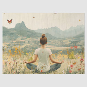 Papier Mousseline Méditation sereine au lever du soleil (6)