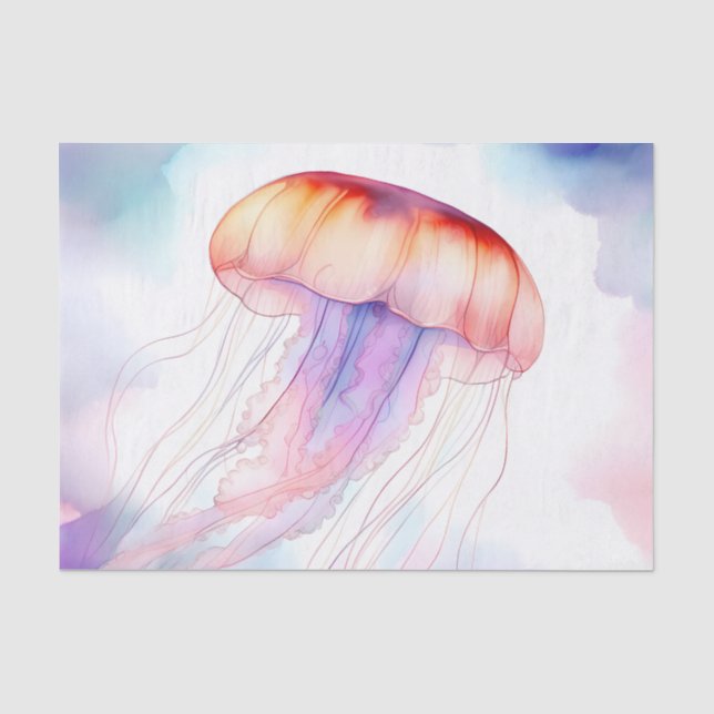Papier Mousseline méduse d'aquarelle Abstraite (Recto)