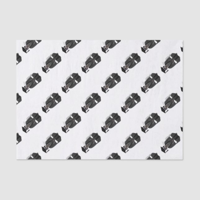 Papier Mousseline Meerkat Graduate avec gris et noir (Recto)