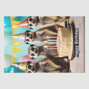 Papier Mousseline Meerkats Anniversaire Avec Gâteau,