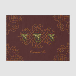 Papier Mousseline Mehndi Ganesha (Rouge)