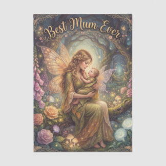 Papier Mousseline "Meilleure Maman de Tous les Temps" Illustration F
