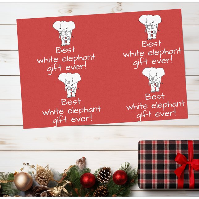 Papier Mousseline Meilleure White Elephant échange cadeau (Créateur téléchargé)