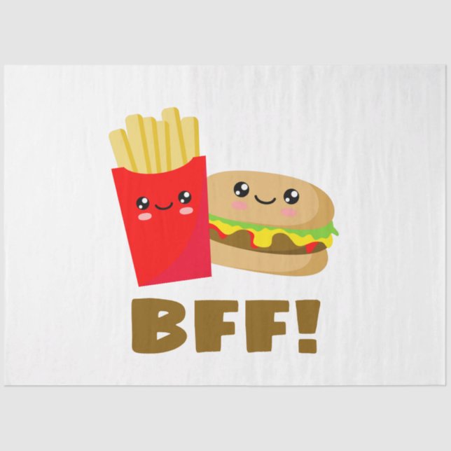 Papier Mousseline Meilleurs amis pour toujours (Recto)