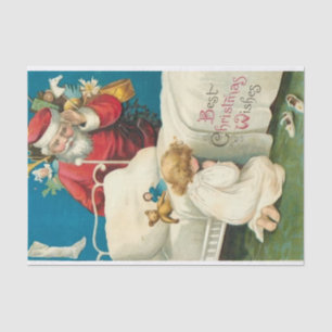 Papier Mousseline Meilleurs voeux de Noël par Ellen Clapsaddle