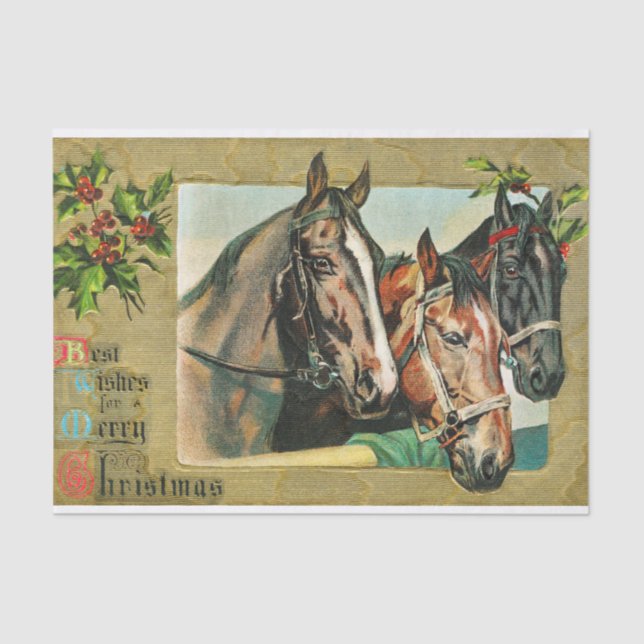 Papier Mousseline Meilleurs voeux pour un joyeux Noël (Recto)