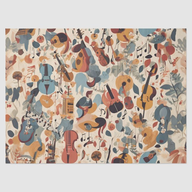 Papier Mousseline Mélodie de Jazz Fantaisiste (Recto)
