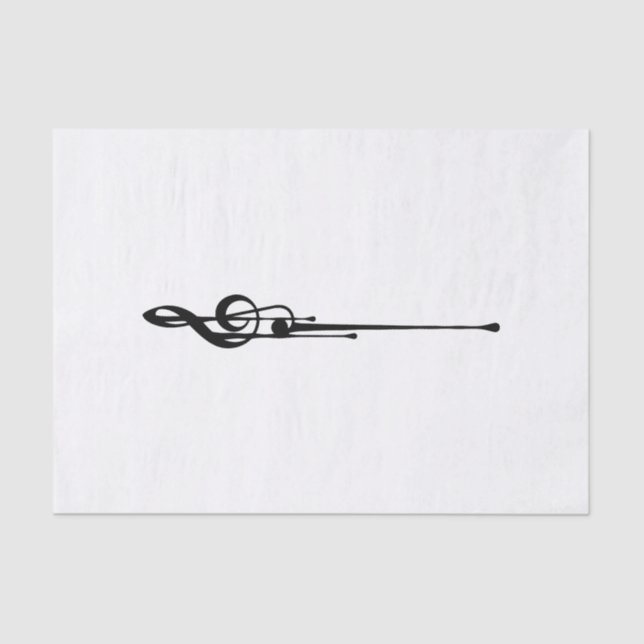 Papier Mousseline MELTPOINT WHITE Hot Black G Clef (Recto)