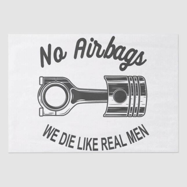 Papier Mousseline Mens Speed Racing Sports Car No Airbags - We Die L (Recto)