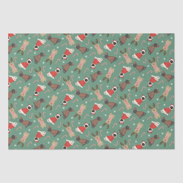 Papier Mousseline Meowy Christmas Cats (Recto)