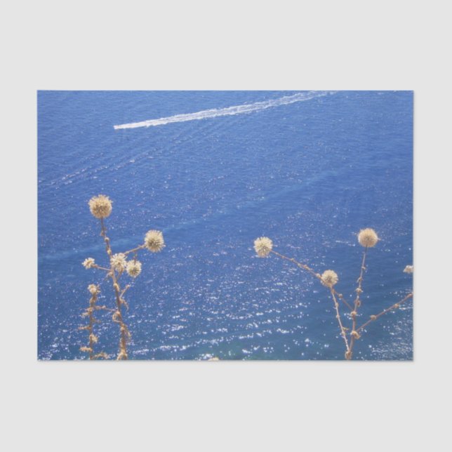 Papier Mousseline Mer bleue grecque (Recto)