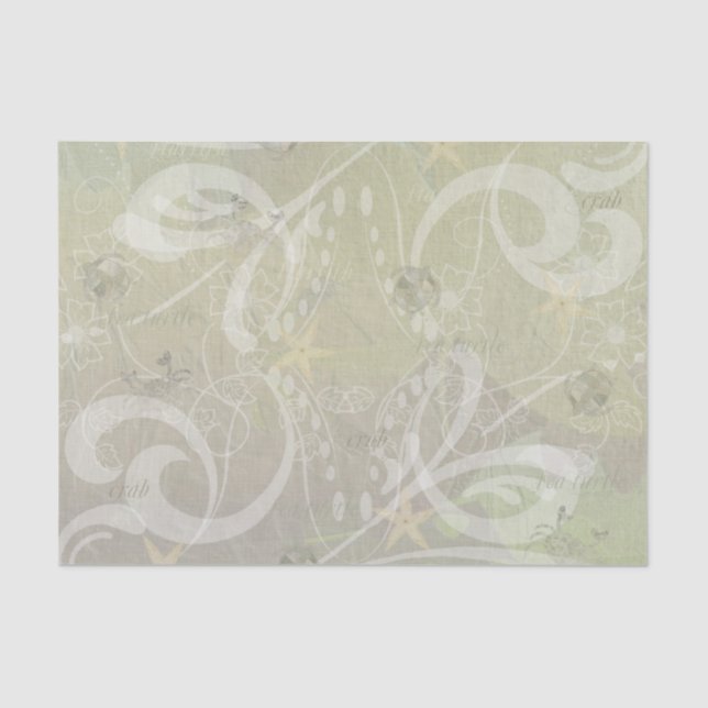 Papier Mousseline Mer de Chambre de plage (Recto)