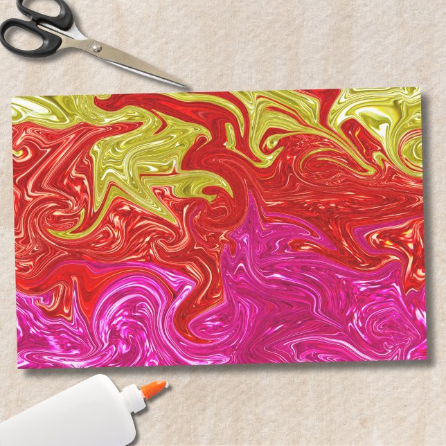 Papier Mousseline Mer de couleurs flamboyantes (Créateur téléchargé)