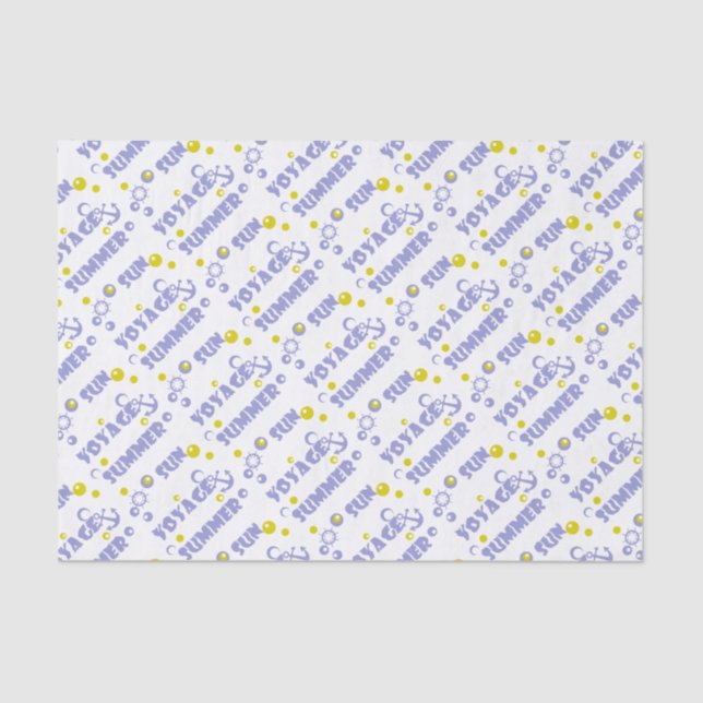 Papier Mousseline Mer, Voyage, été, soleil (Recto)