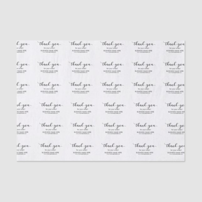 Papier Mousseline Merci personnalisé (Recto)