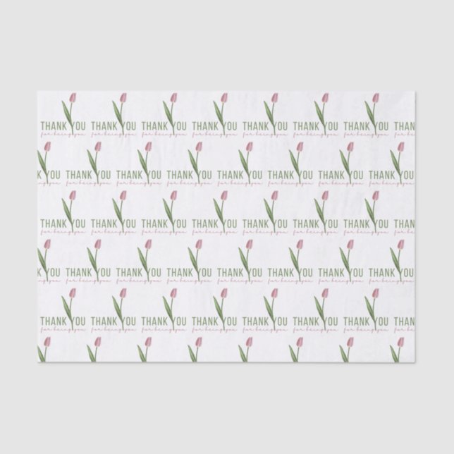 Papier Mousseline Merci Pour Être Vous Tissus Papier (Recto)