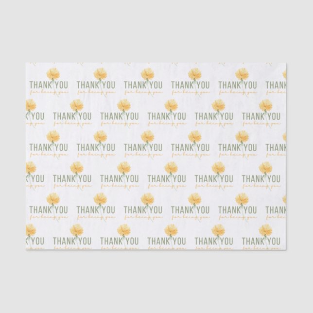 Papier Mousseline Merci Pour Être Vous Tissus Papier (Recto)