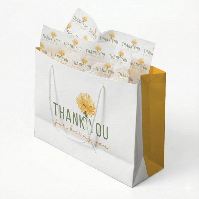 Papier Mousseline Merci Pour Être Vous Tissus Papier (Show your gratitude with this, "Thank you for being you" dandelion tissue paper! )