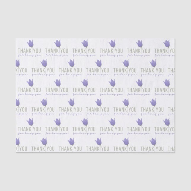 Papier Mousseline Merci Pour Être Vous Tissus Papier (Recto)